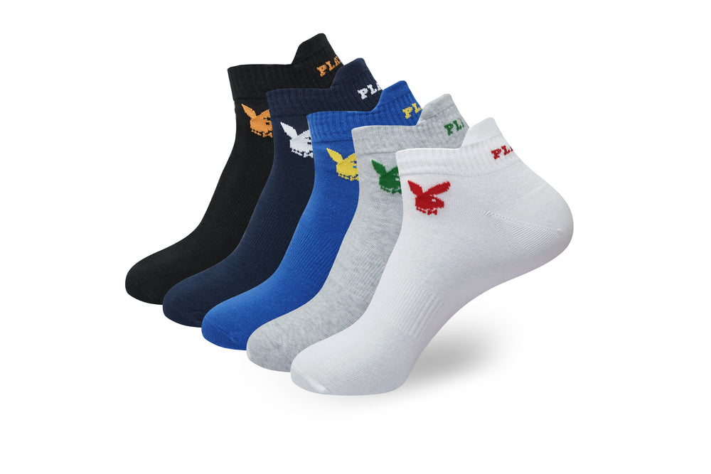BALENZIA Men's Playboy Low-Cut Socks | 5-Pack | Free Size