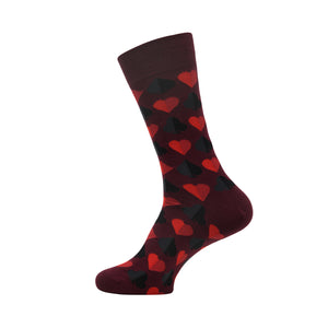 Balenzia Special Edition Poker Crew Socks for Men (Free Size) (Pack of 2 Pairs) (Maroon and Black) - Balenzia