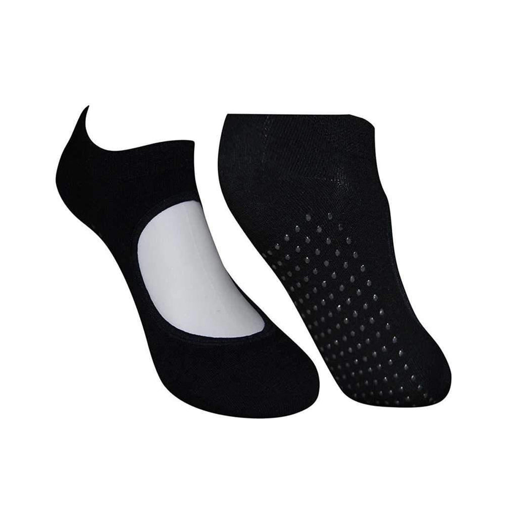 Balenzia Women's Anti Bacterial Yoga Socks with Anti Skid- (Pack of 2 Pairs/1U)- Black - Balenzia