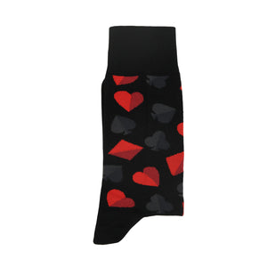 Balenzia Special Edition Poker Crew Socks for Men (Free Size) (Pack of 1 Pair) (Black) - Balenzia