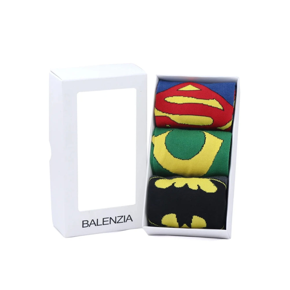 Justice League Gift Pack for Men-Superman, Batman, Aquamen-Sneaker Socks(Pack of 3 Pairs/1U) - Balenzia
