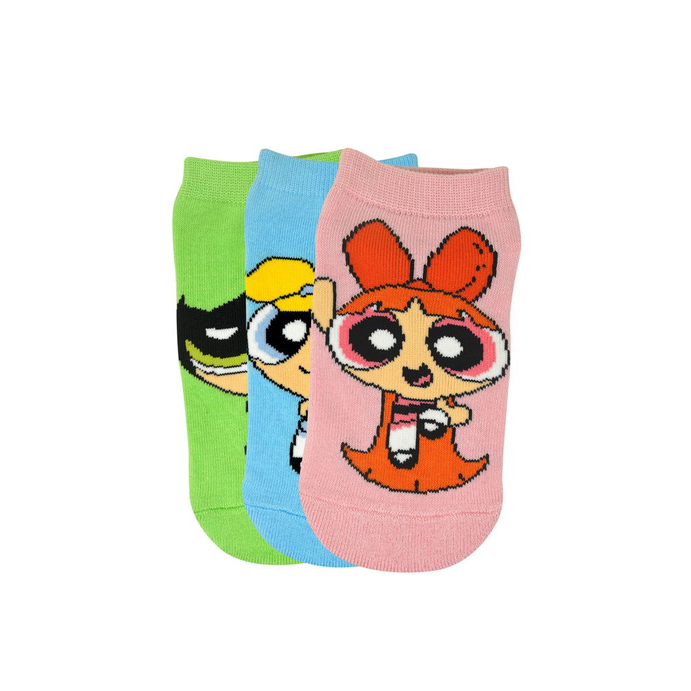 Powerpuff Girls By Balenzia Low Cut Socks for Kids (Pack of 3 Pairs/1U) - Balenzia