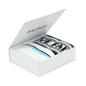 Balenzia Fairtrade Organic Cotton Crew length socks Gift Box for Men (Pack of 2 Pairs/1U) (Black & White) - Balenzia
