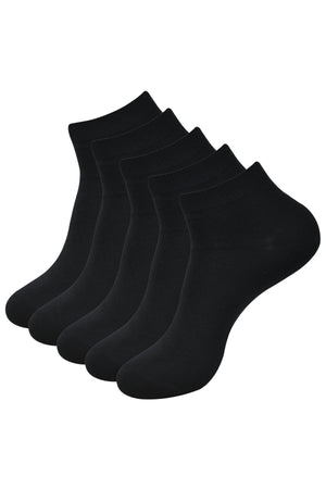 Balenzia Men's basic, solid color socks- Black (Pack of 3 Pairs/1U) - Balenzia