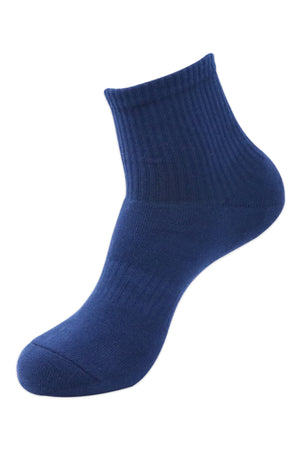 Balenzia Men's Full Cushioned Terry/Towel Ankle Sports Socks, Gym Socks- Navy (Pack of 3/1U) - Balenzia