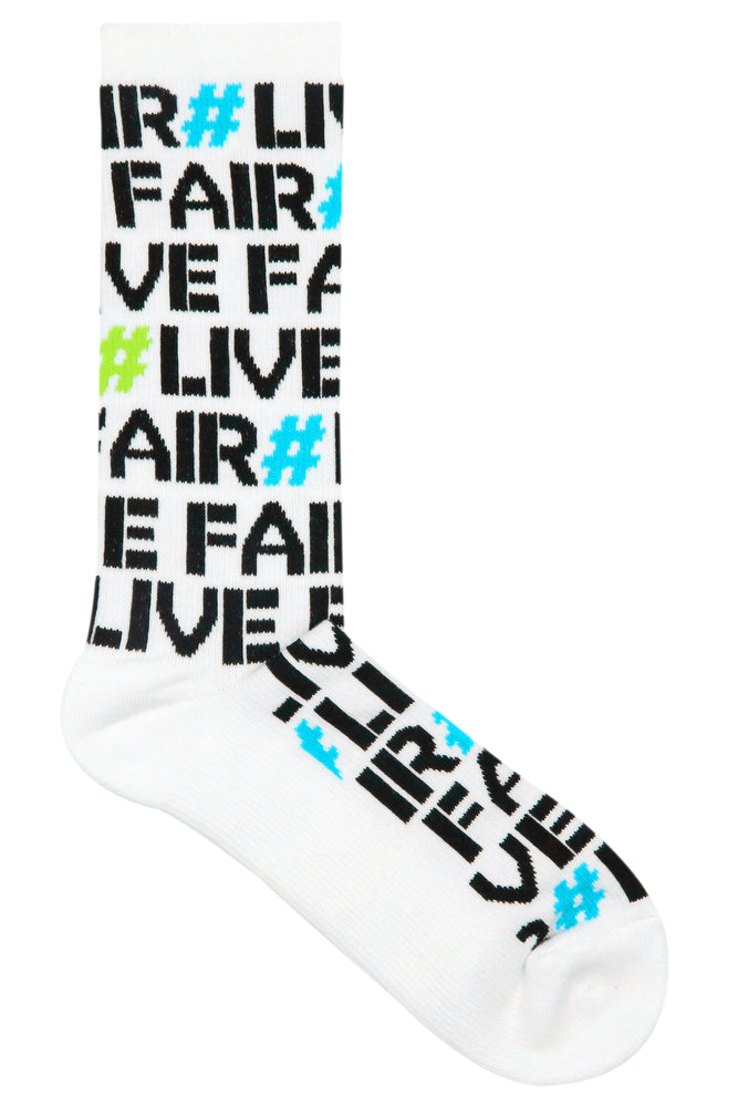 Balenzia Men's Fairtrade Organic Cotton Crew length Socks (Pack of 1Pair/1U) - White - Balenzia