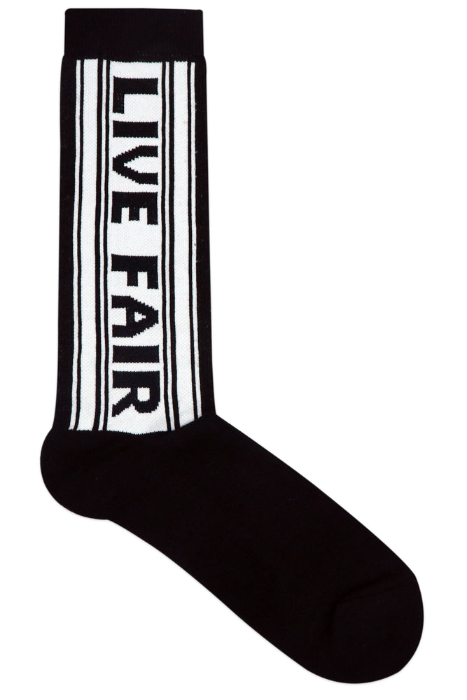 Balenzia Men's Fairtrade Organic Cotton Crew length Socks (Pack of 1 Pair/1U) - Black - Balenzia