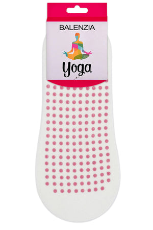 Balenzia Women's Anti Bacterial Yoga Socks with Anti Skid- (Pack of 3 Pairs/1U)- (Black,White,Beige) - Balenzia