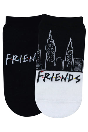 Balenzia x Friends Friends Logo Lowcut Socks for Women(Pack of 2 Pairs/1U) - Black - Balenzia
