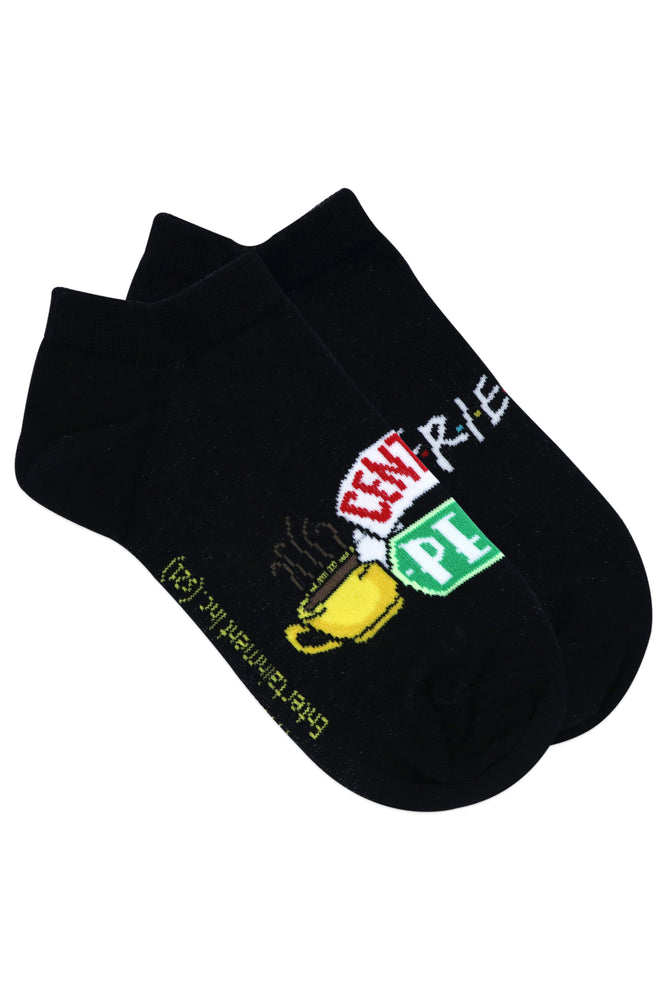 Balenzia x Friends Friends Logo & Central Perk Lowcut Socks for Women (Pack of 2 Pairs/1U)- Black - Balenzia