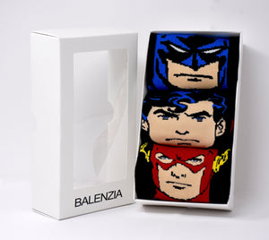 Justice League By Balenzia Crew Socks for Men (Pack of 3 Pairs/1U) - Balenzia