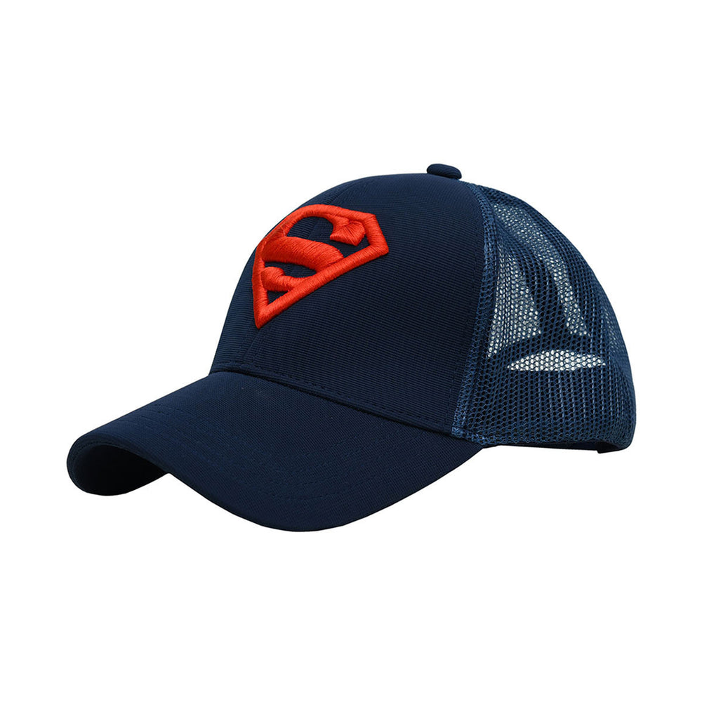 BZ Headwear SUPERMAN 6- Panel Unisex Trucker Cap - Navy, (Pack of 1/1U)