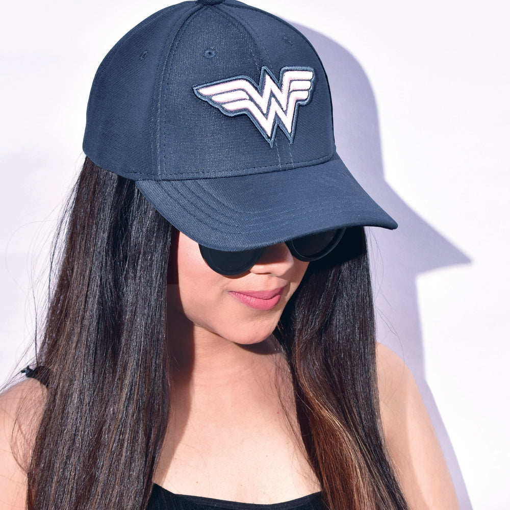 BZ Headwear Wonder Women Logo BaseBall Cap for women In Dark Grey-(Pack of 1/1U)