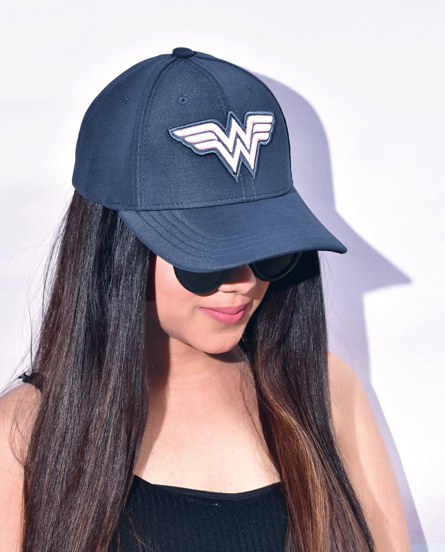 BZ Headwear Wonder Women Logo BaseBall Cap for women In Dark Grey-(Pack of 1/1U)