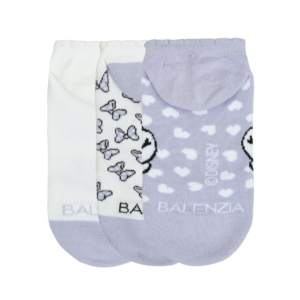 
                      
                        Balenzia X Disney Mickey & Minnie Ankle Socks for Women | Pack of 3
                      
                    