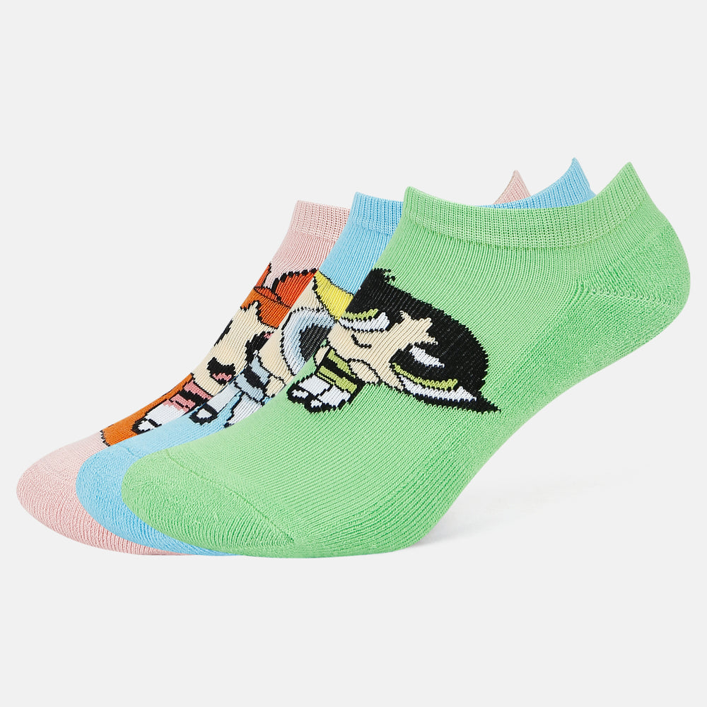 Women’s Powerpuff Girls Themed Terry Ankle Socks