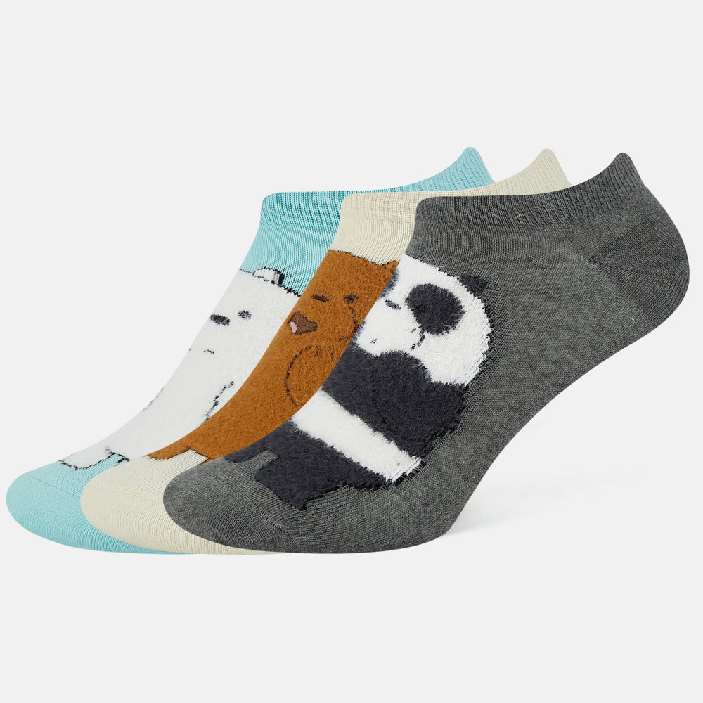 Women’s We Bare Bears Themed Fur Ankle Socks