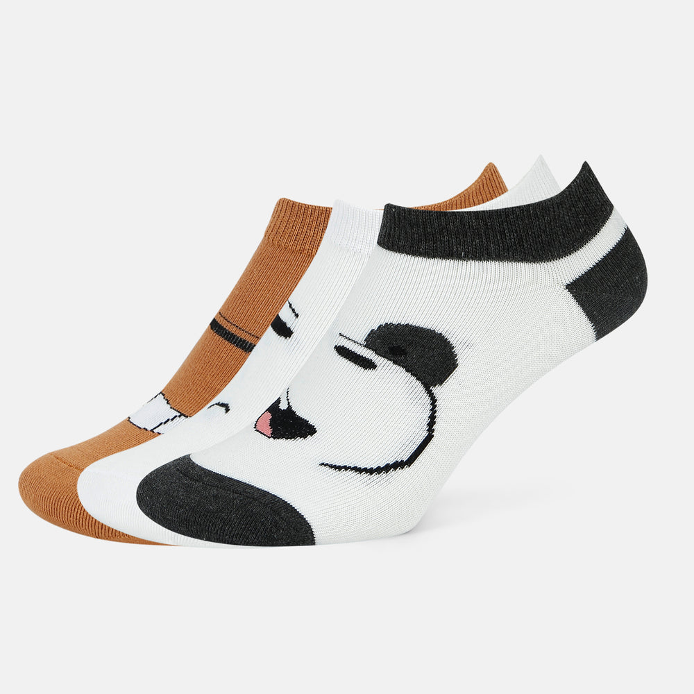 We Bare Bears Themed Ankle Socks For Women