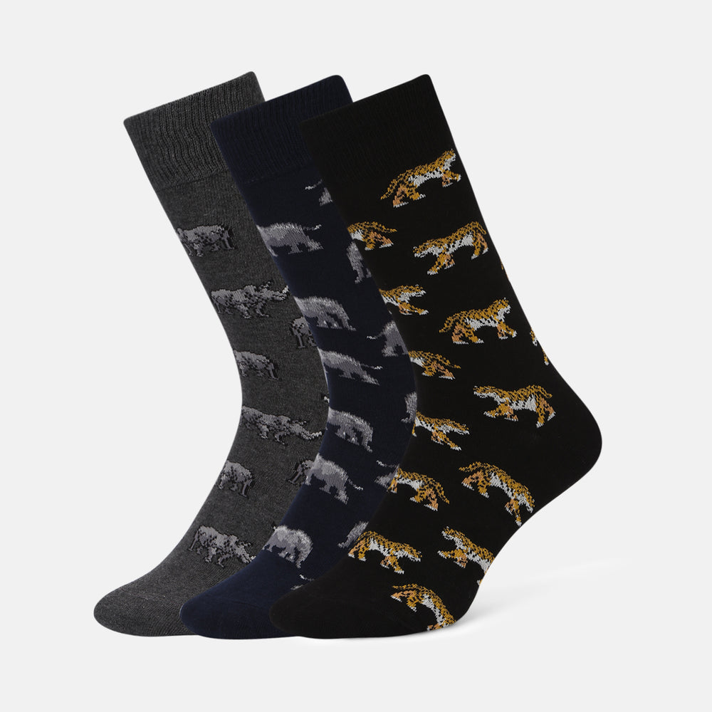 Men’s WWF-India Themed Crew Socks