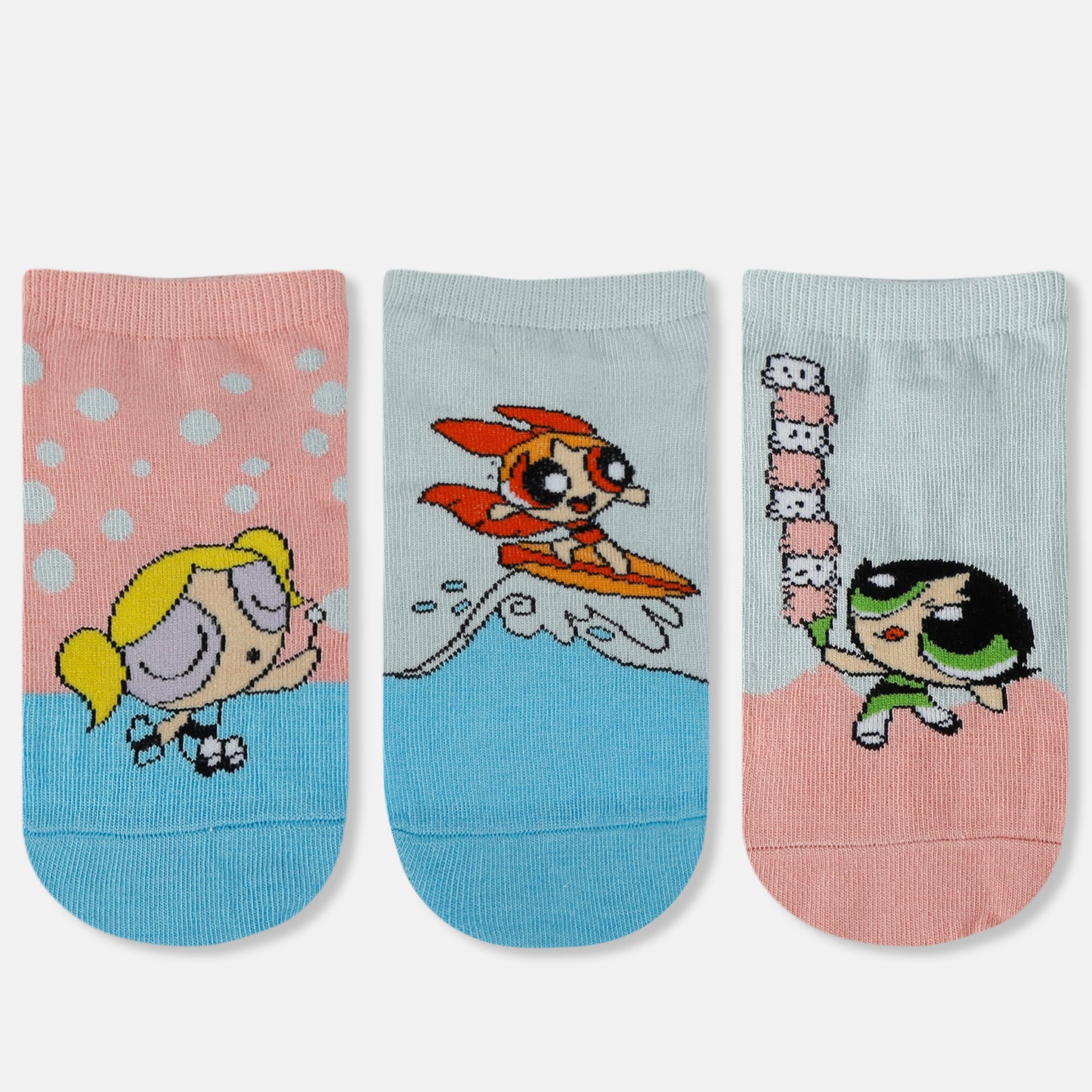 Women’s Powerpuff Girls Themed Ankle Socks