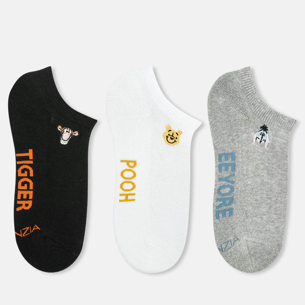 Women’s Winnie The Pooh Themed Embroidered Ankle Socks