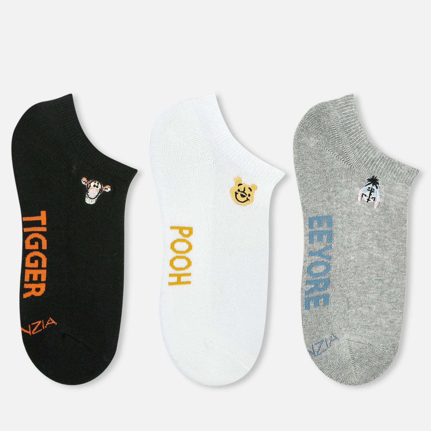 Women’s Winnie The Pooh Themed Embroidered Ankle Socks