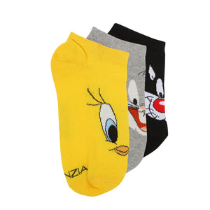 Women's Looney Tunes Cartoon Themed Low-Cut Socks | Multicolor | Pack of 3