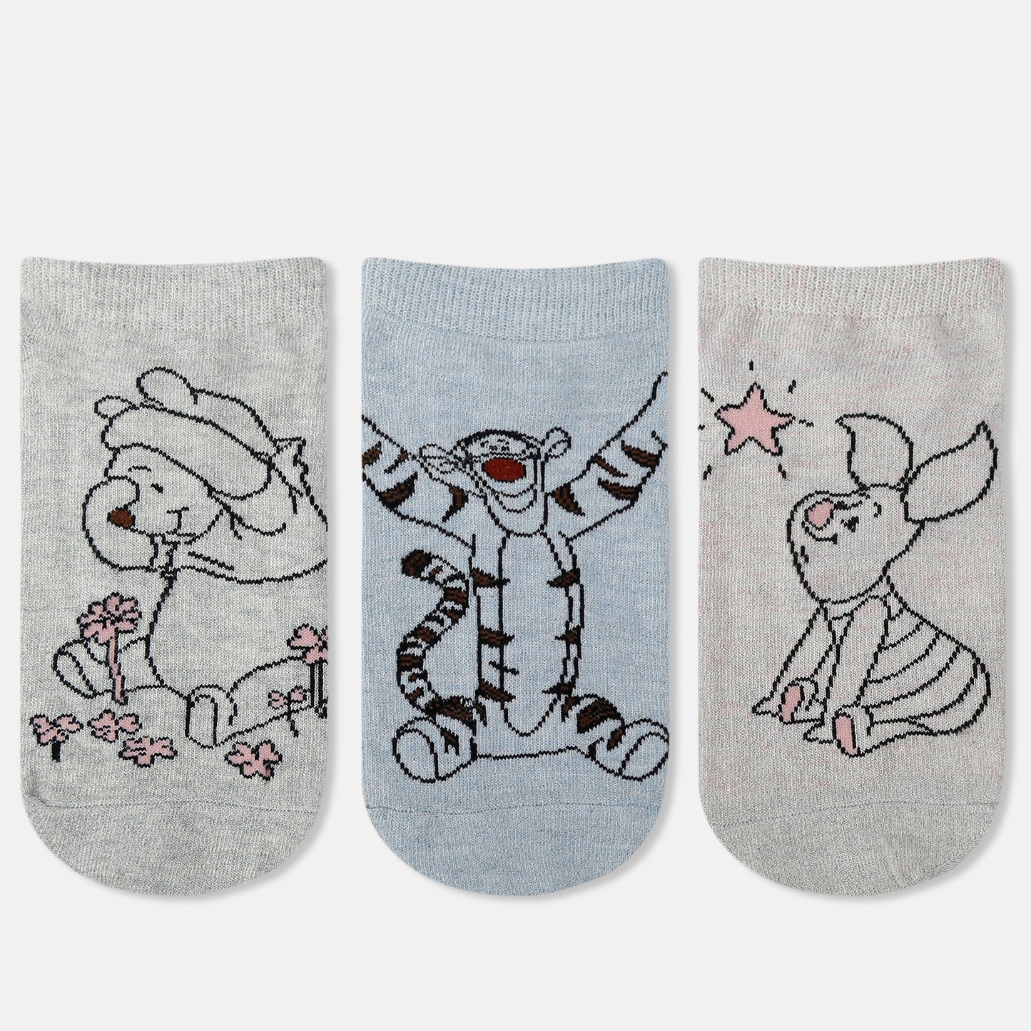 Women’s Winnie The Pooh Themed Lurex Ankle Socks