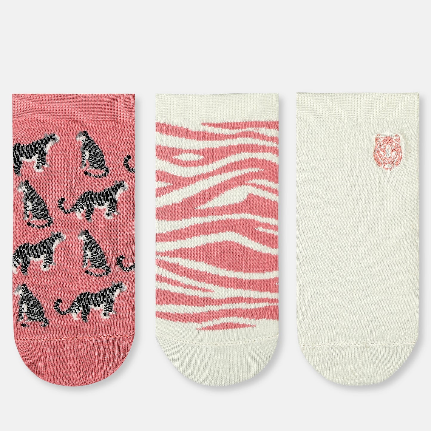 WWF-India Themed Ankle Socks for Women with Tiger Print