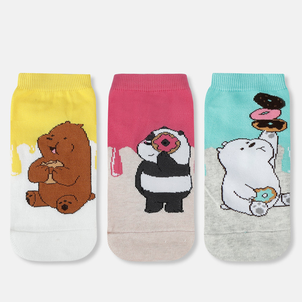 We Bare Bears Themed Ankle Socks For Women