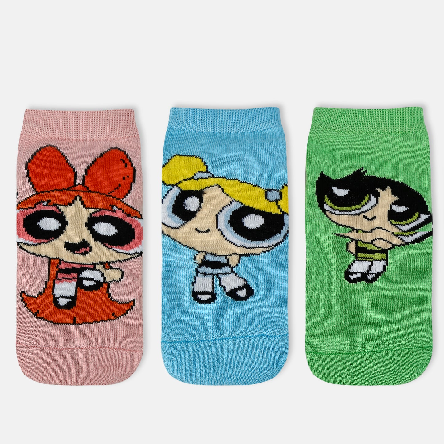 Women’s Powerpuff Girls Themed Terry Ankle Socks