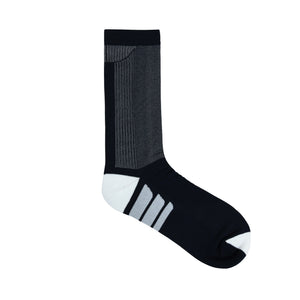 Balenzia Athletic Collection Crew Length sports socks for Men with breathable Mesh Knit (Free Size) (Pack of 2 Pairs/ 1U) (Navy, Black)