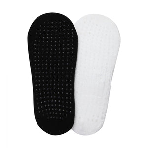 Women's Double Band Studio Socks for yoga & pilates | Black, White | Pack of 2