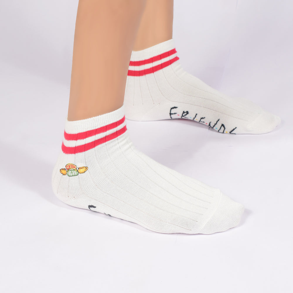 
                      
                        Balenzia x Friends Central Perk & Picture Frame High Ankle Socks for Women (Pack of 2 Pairs/1U) - White
                      
                    