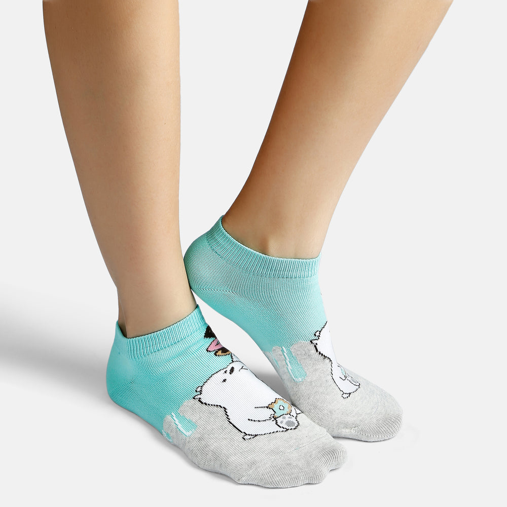 We Bare Bears Themed Ankle Socks For Women