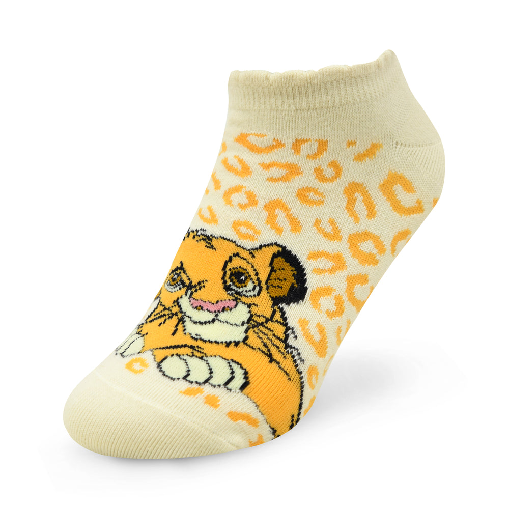 Balenzia X Disney Lion King Simba Ankle Socks for Women | Pack of 3