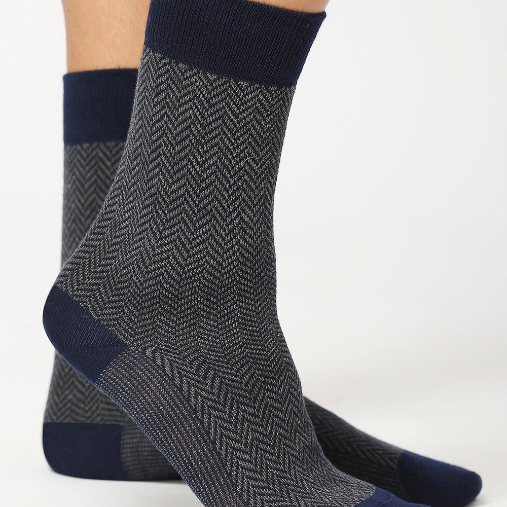 
                      
                        Men’s Luxury Houndstooth & Herringbone Crew Socks | Navy & Blue | Pack of 2
                      
                    