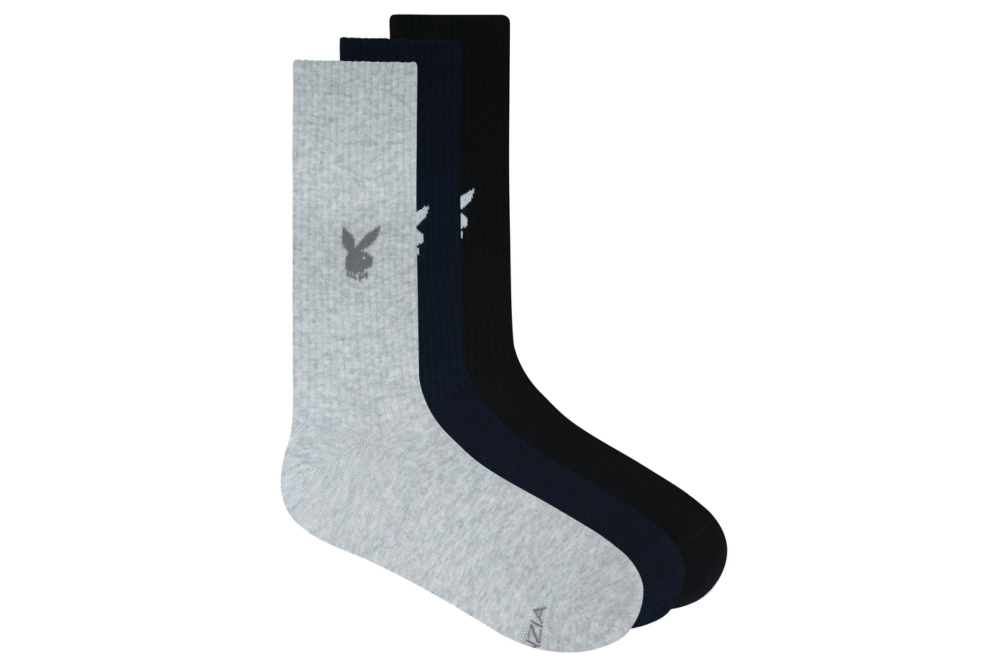 BALENZIA Men's Playboy Solid Crew Socks  |  3-Pack | Free Size