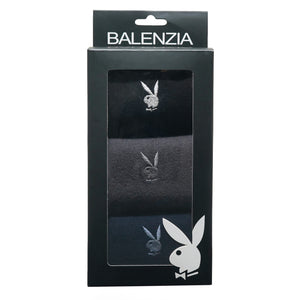 
            
                Load image into Gallery viewer, BALENZIA Men&amp;#39;s Playboy Solid Crew Socks with Motif  |  3-Pack | Free Size
            
        