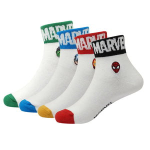 BALENZIA X MARVEL HIGH ANKLE SOCKS FOR KIDS | PACK OF 4 PAIRS/1U