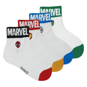 BALENZIA X MARVEL HIGH ANKLE SOCKS FOR KIDS | PACK OF 4 PAIRS/1U