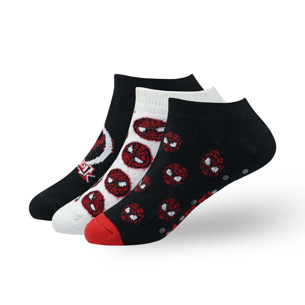 BALENZIA X SPIDERMAN ANTI-SKID LOW CUT SOCKS FOR KIDS | PACK OF 3 PAIRS/1U