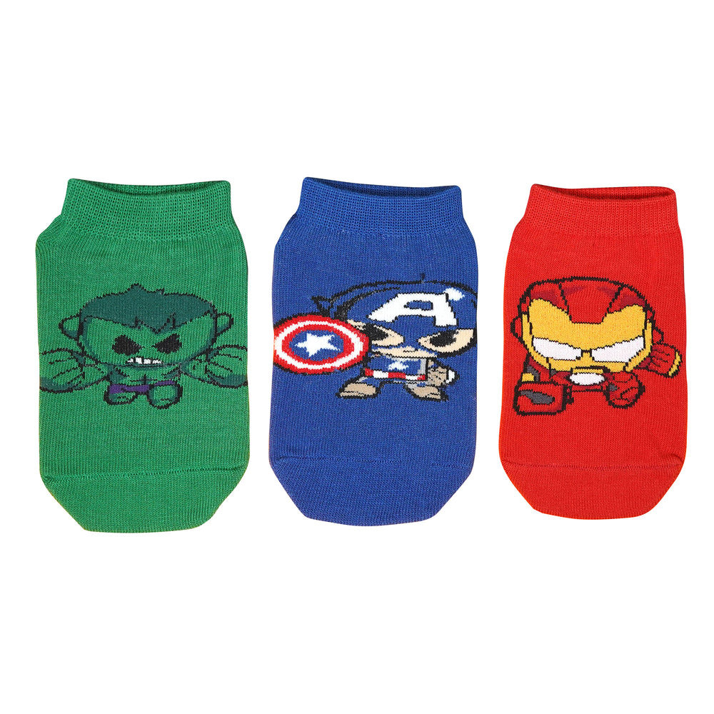 BALENZIA X MARVEL ANTI-SKID LOW CUT SOCKS FOR KIDS | PACK OF 3 PAIRS/1U