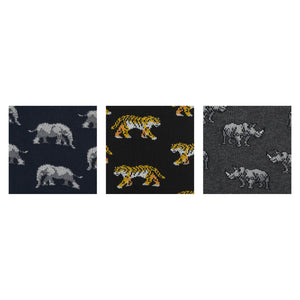 
            
                Load image into Gallery viewer, BALENZIA MEN&amp;#39;S WWF-INDIA ANIMAL PRINT LOWCUT SOCKS | 3-PACK | FREE SIZE
            
        