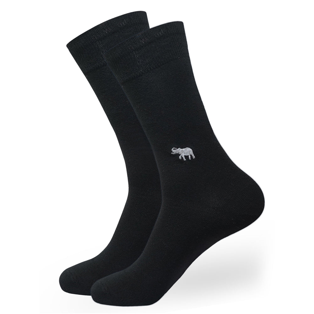 
                      
                        BALENZIA MEN'S WWF-INDIA BLACK FORMAL CREW SOCKS | 2-PACK | ELEPHANT PRINT & EMBROIDERY | FREE SIZE
                      
                    