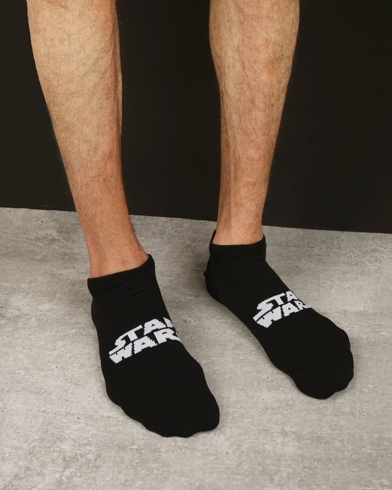 STAR WARS Gift Pack For Men- Star Wars Logo and Darth Vader-Ankle Length Socks (Multicolored) (Pack of 3 Pairs/1U)