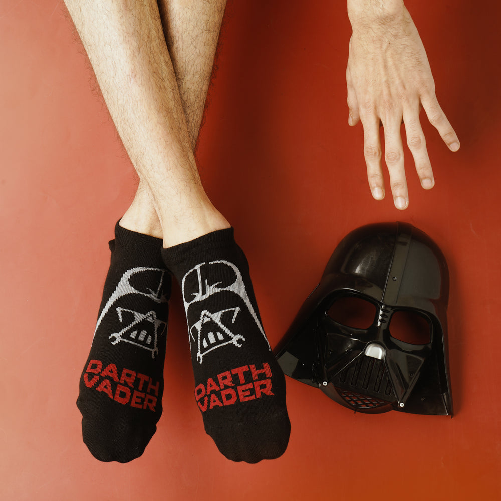 STAR WARS Gift Pack For Men- Star Wars Logo and Darth Vader-Ankle Length Socks (Multicolored) (Pack of 3 Pairs/1U)