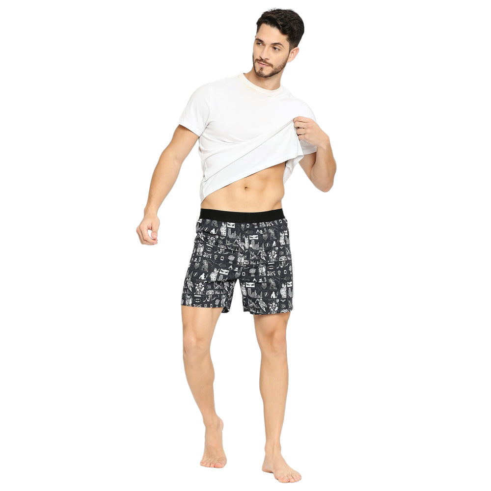 BZ INNERWEAR | Justice League-Men's Boxer | 100% Cotton | Navy Boxer | Pack of 1