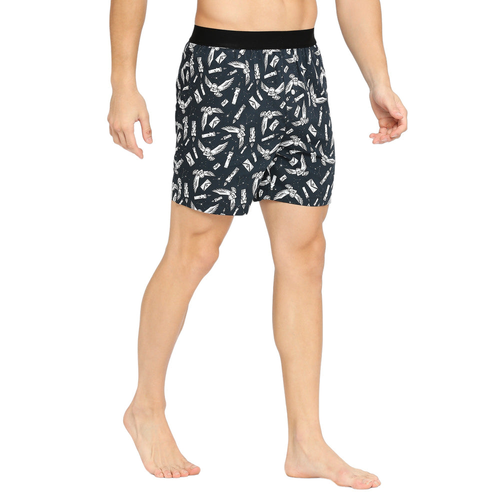 BZ INNERWEAR | Harry Potter-Men's Boxer | 100% Cotton | Navy Boxer | Pack of 1