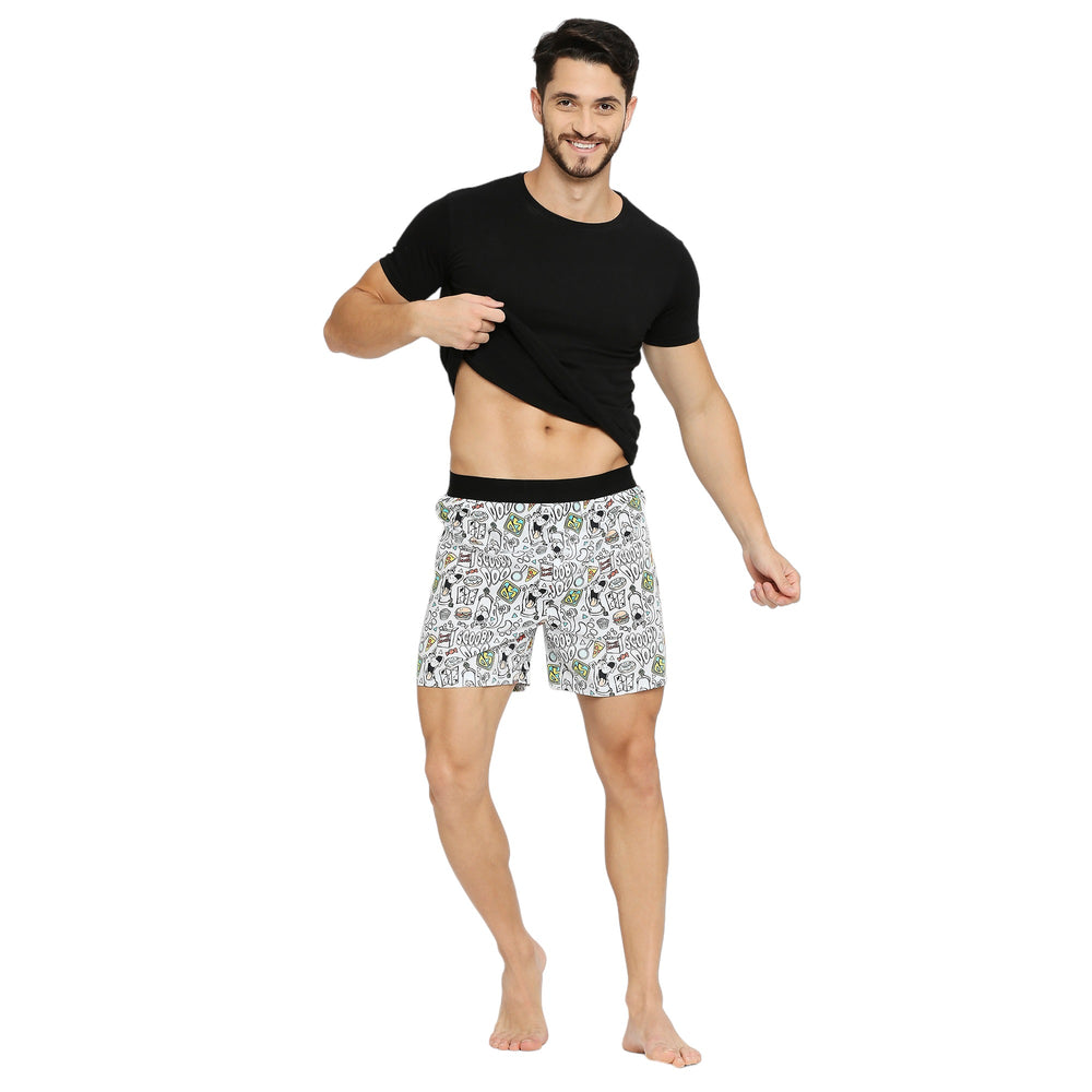 BZ INNERWEAR | Scooby Doo-Men's Boxer | 100% Cotton | White Boxer | Pack of 1